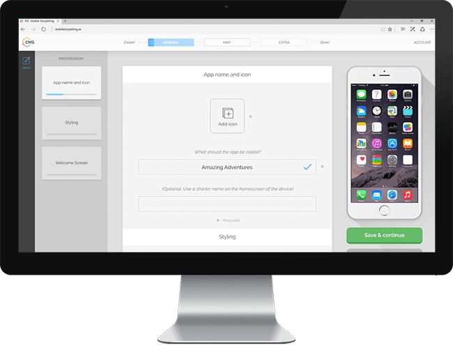 desktop with cms showing