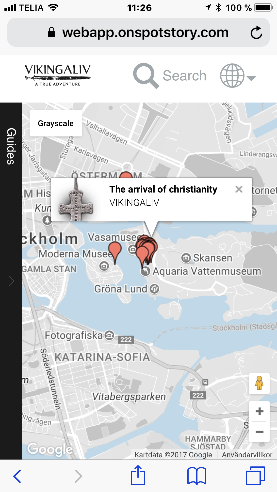 vikingaliv map of guide objects