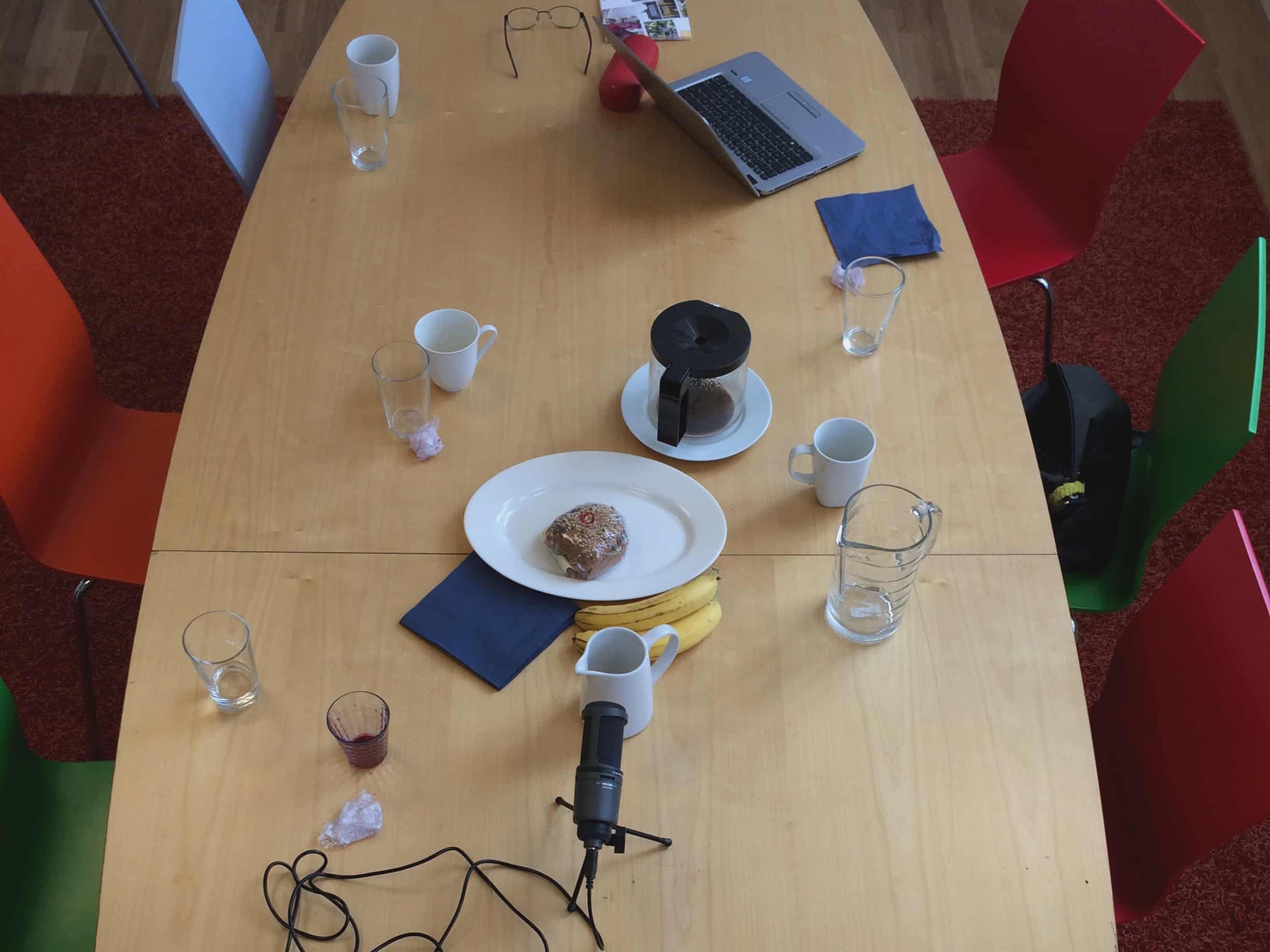 a table after a seminar