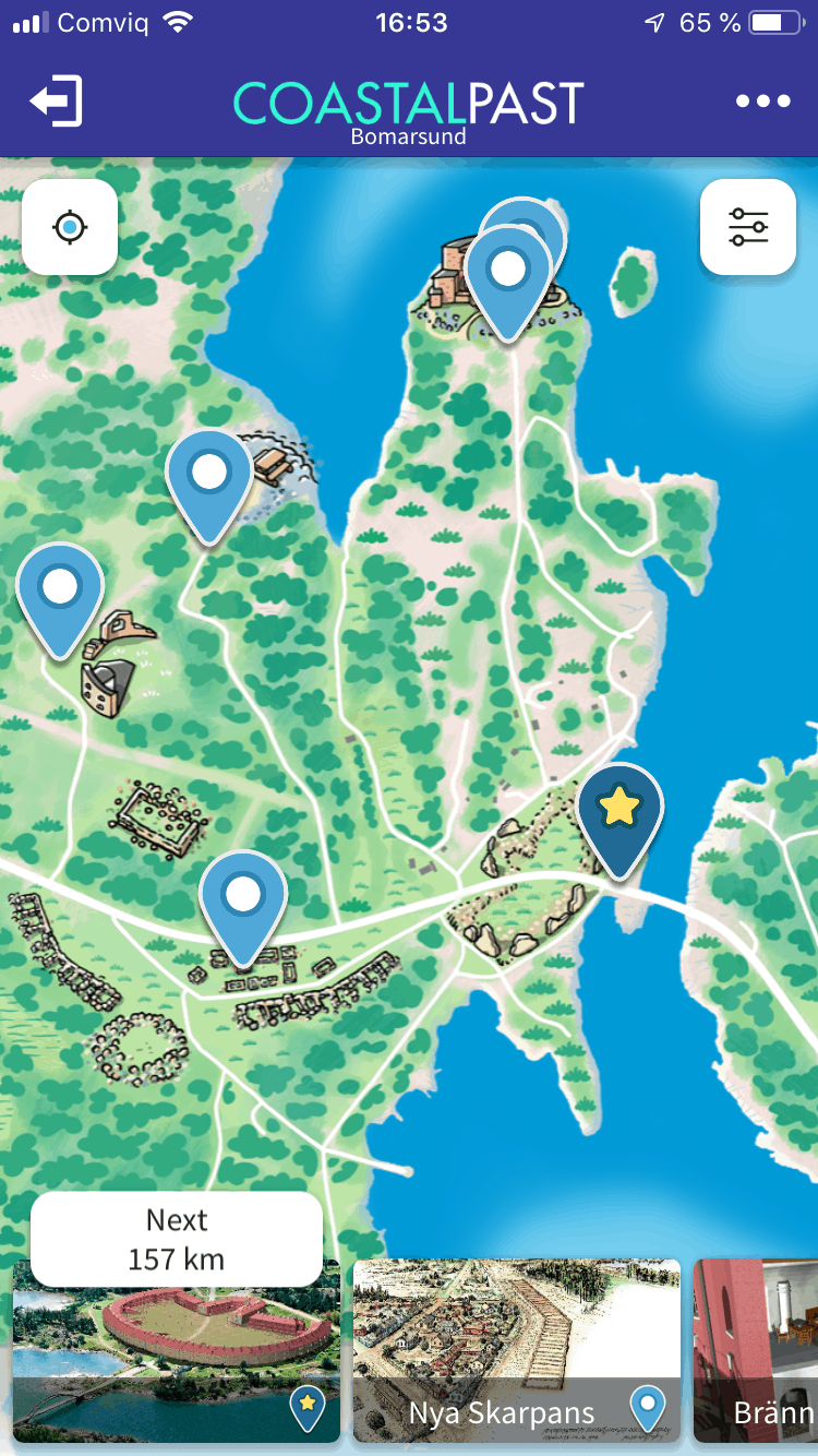 coastal past app map screenshot