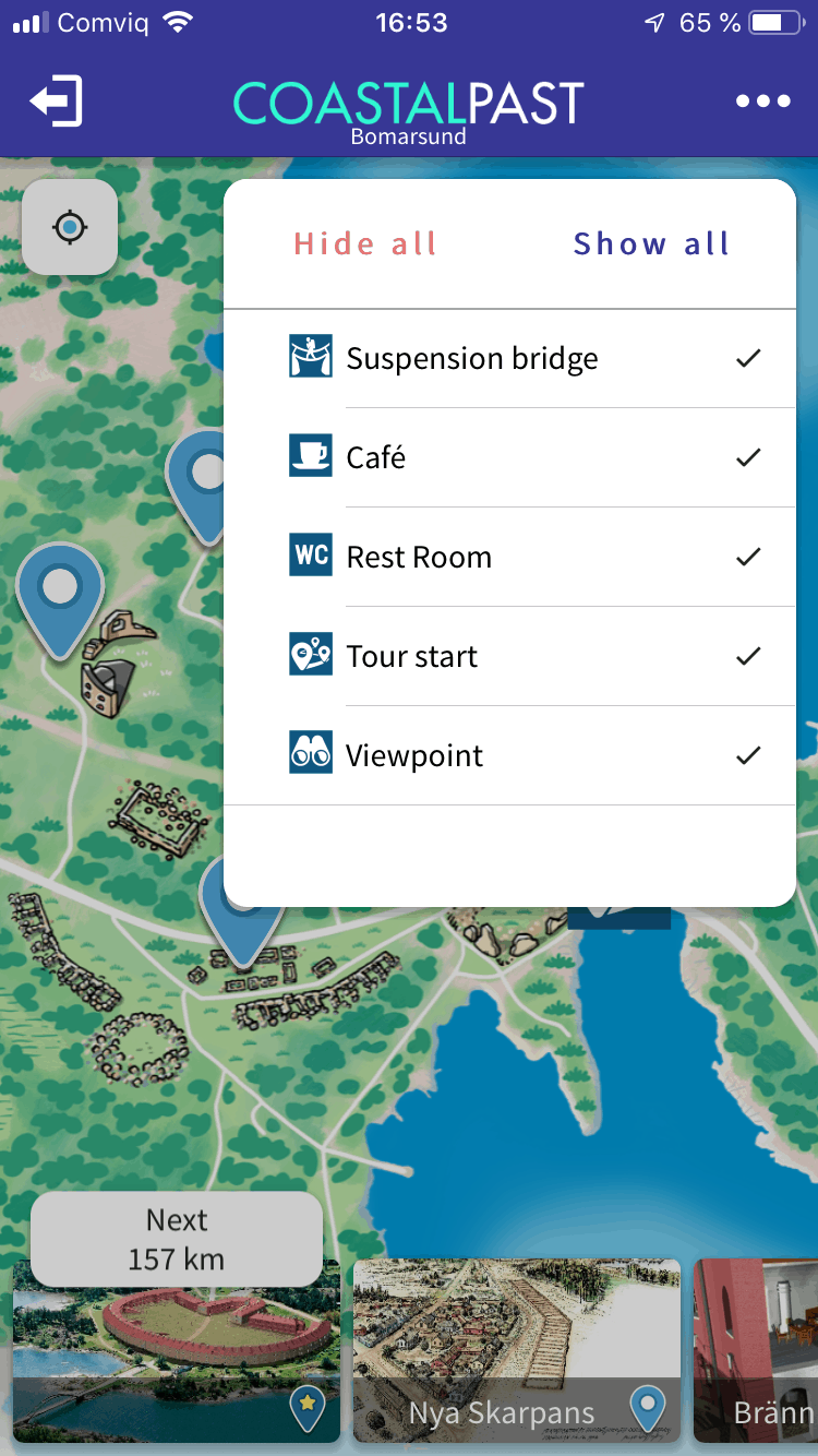 coastal past app screenshot