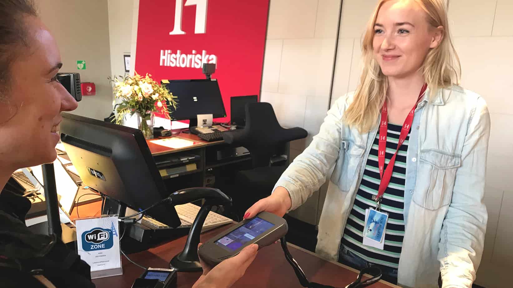 history museum receptionist