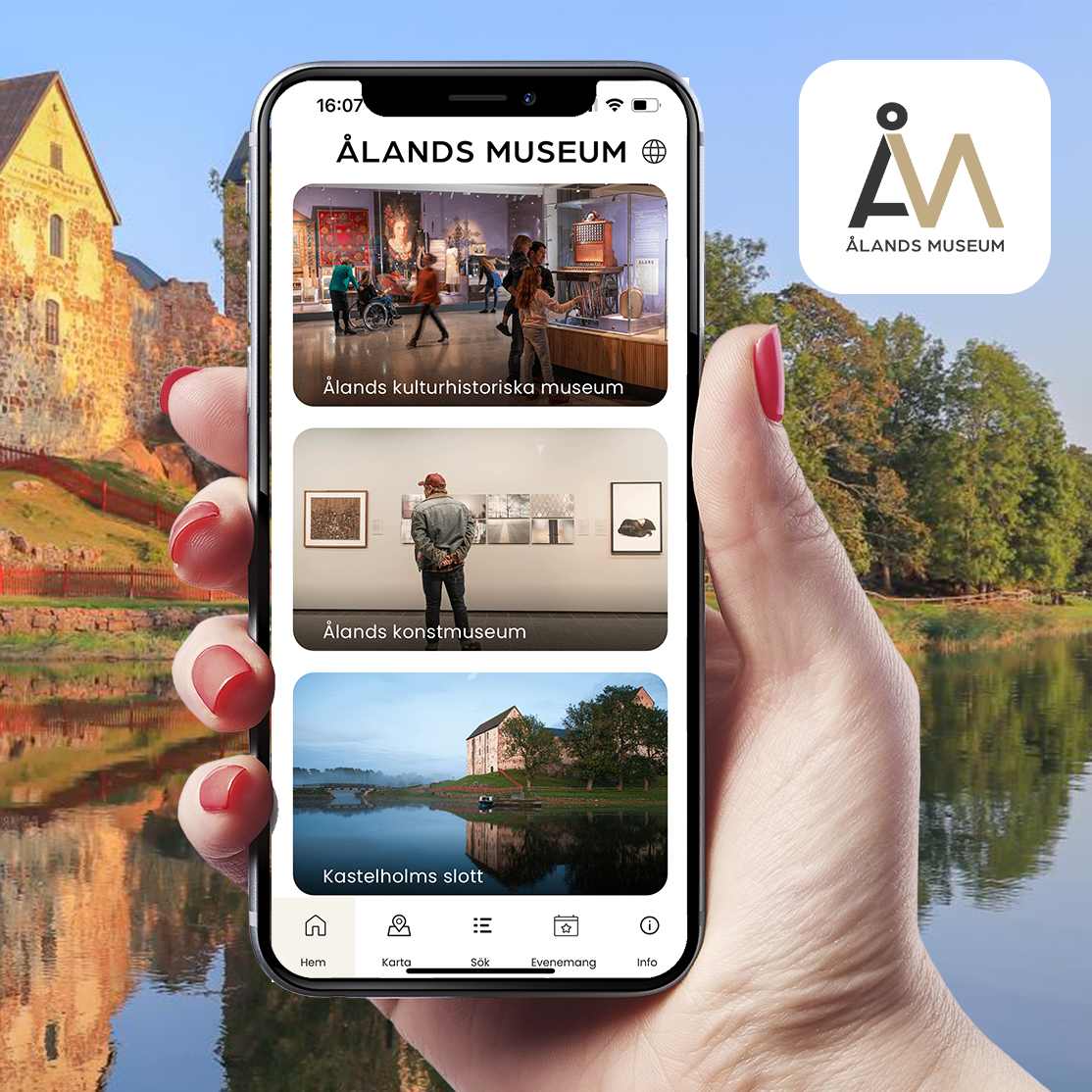 Ålands museums nya app med audioguider till Ålands kulturhistoriska, Bomarsund m.m. 